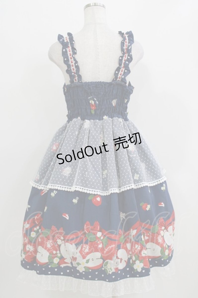 画像3: metamorphose / Apple Bunnyペプラムジャンパースカート サイズ1 ネイビー H-26-03-16-002-ME-OP-NS-ZH (3)