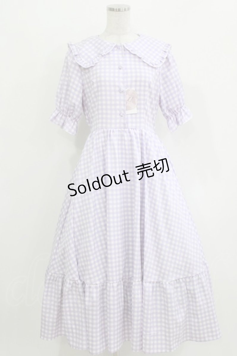 画像1: m petit by misako / TT*AMギンガムチェック M ラベンダー H-26-03-16-019-LO-OP-NS-ZH (1)