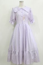 画像1: m petit by misako / TT*AMギンガムチェック M ラベンダー H-26-03-16-019-LO-OP-NS-ZH (1)