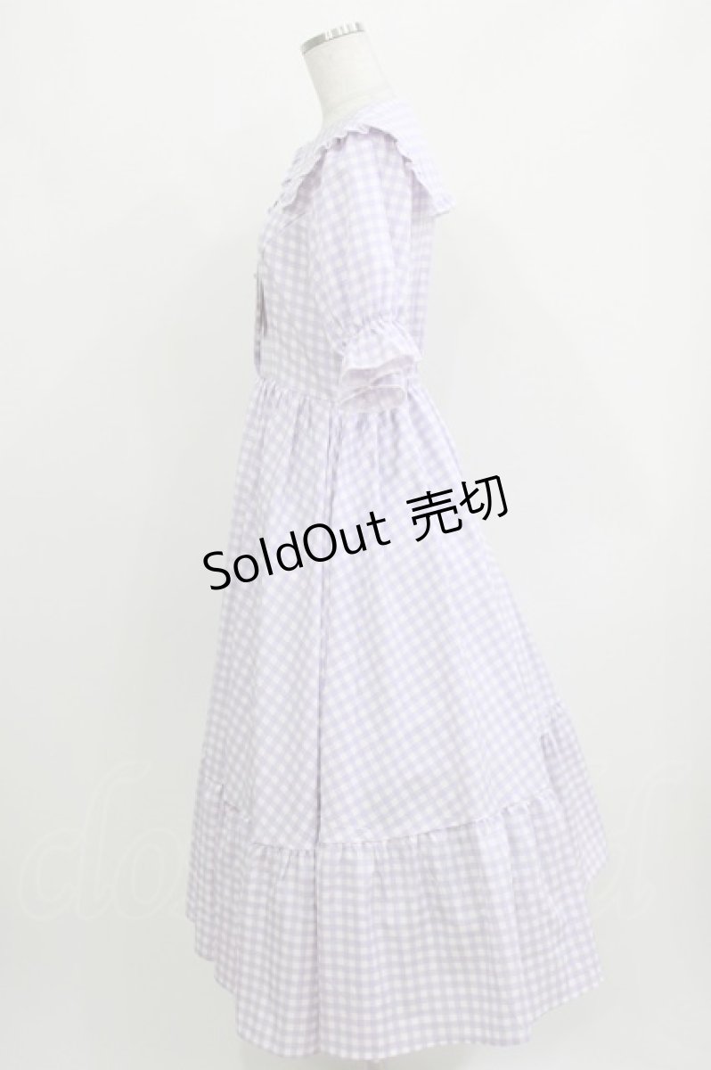 画像2: m petit by misako / TT*AMギンガムチェック M ラベンダー H-26-03-16-019-LO-OP-NS-ZH (2)