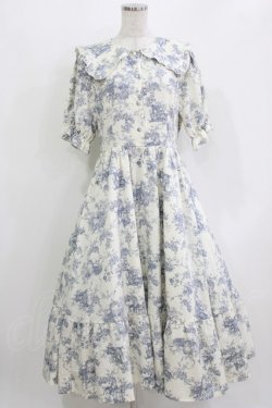 画像1: m petit by misako / トワルドジュイOPハンソデ L オフ/ブルー H-26-03-16-020-LO-OP-NS-ZH