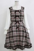 mille fille closet by LODISPOTTO / Dolly Check リボンワンピース M ブラウン H-26-03-16-023-LO-OP-NS-ZH