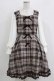 画像1: mille fille closet by LODISPOTTO / Dolly Check リボンワンピース M ブラウン H-26-03-16-023-LO-OP-NS-ZH (1)