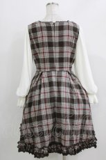 画像3: mille fille closet by LODISPOTTO / Dolly Check リボンワンピース M ブラウン H-26-03-16-023-LO-OP-NS-ZH (3)
