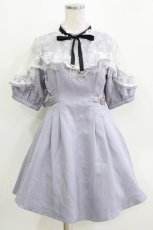 画像1: Rojita / ハートチャーム付きレースラッフルワンピース Free ブルー H-26-03-16-024-LO-OP-NS-ZH (1)