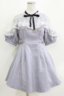 画像1: Rojita / ハートチャーム付きレースラッフルワンピース Free ブルー H-26-03-16-024-LO-OP-NS-ZH