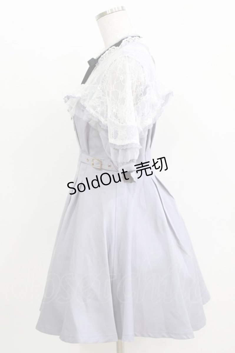 画像2: Rojita / ハートチャーム付きレースラッフルワンピース Free ブルー H-26-03-16-024-LO-OP-NS-ZH (2)