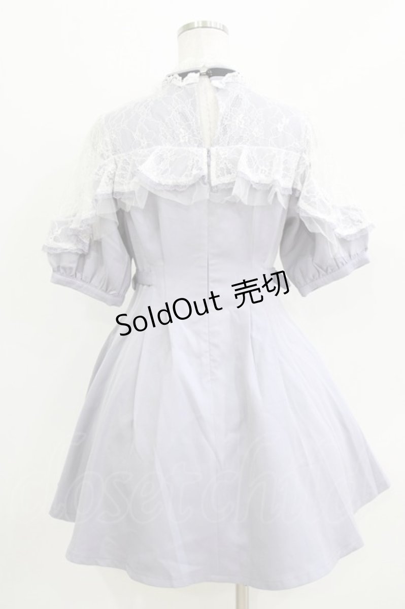 画像3: Rojita / ハートチャーム付きレースラッフルワンピース Free ブルー H-26-03-16-024-LO-OP-NS-ZH (3)