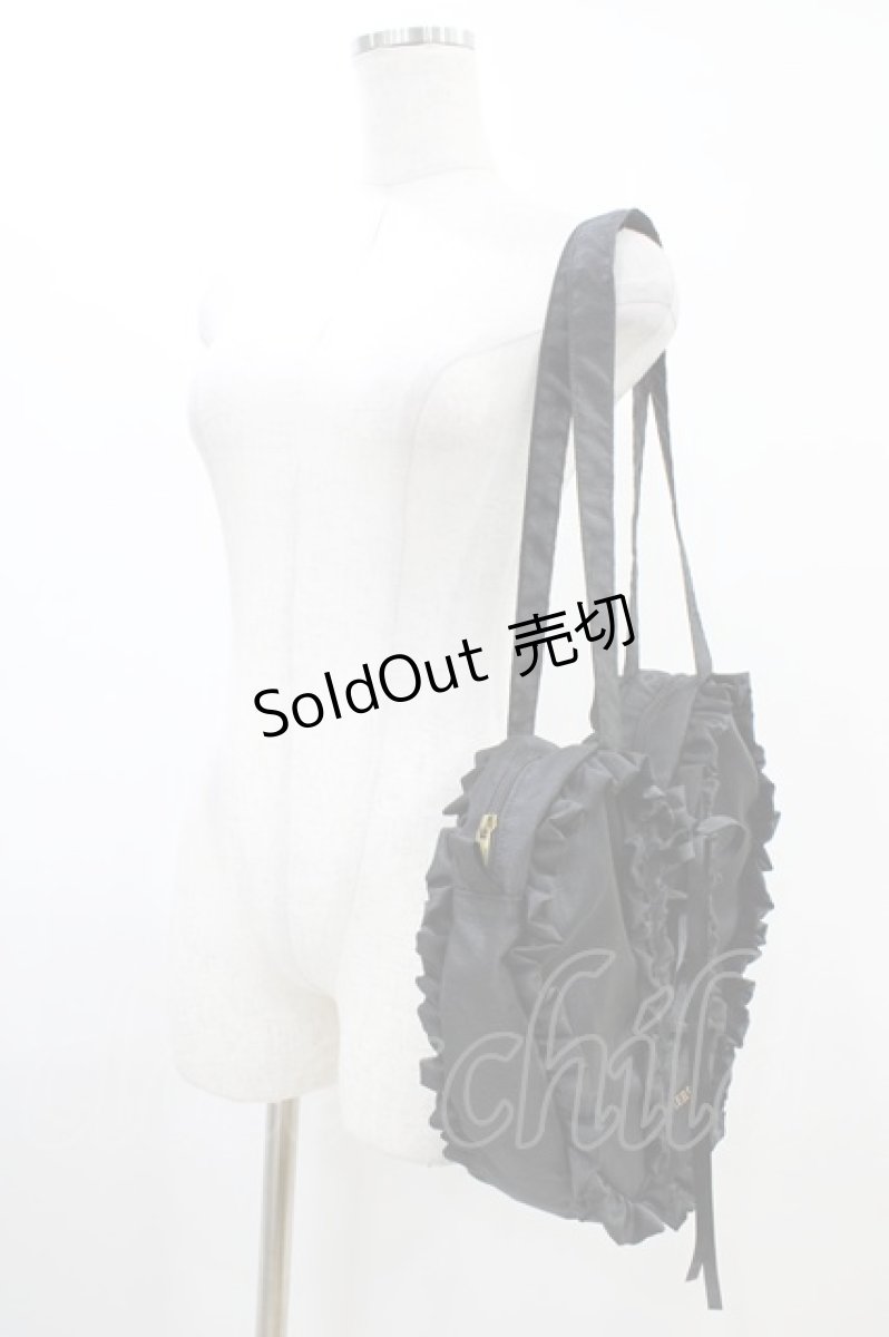 画像2: ATELIER PIERROT / Lace up Ribbon Heart Bag 黒  H-26-03-17-1003-EL-BG-AK-ZH (2)