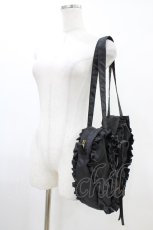 画像2: ATELIER PIERROT / Lace up Ribbon Heart Bag 黒  H-26-03-17-1003-EL-BG-AK-ZH (2)