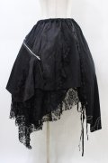 h.NAOTO / アシメレイヤードスカート  黒 H-26-03-17-1025-HN-SK-AK-ZH