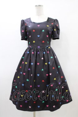 画像1: MILK / ハートキャンディドレス  ブラック×キャンディハート H-26-03-17-1029-ML-OP-KB-ZH