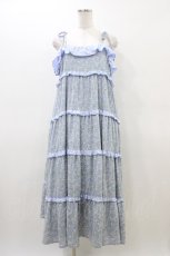 画像1: merry jenny / オフショルfrillキャミワンピース  ブルー H-26-03-17-1030-LO-OP-KB-ZH (1)