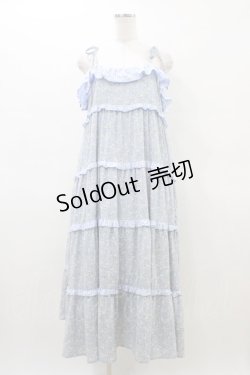 画像1: merry jenny / オフショルfrillキャミワンピース  ブルー H-26-03-17-1030-LO-OP-KB-ZH