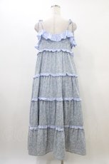 画像2: merry jenny / オフショルfrillキャミワンピース  ブルー H-26-03-17-1030-LO-OP-KB-ZH (2)