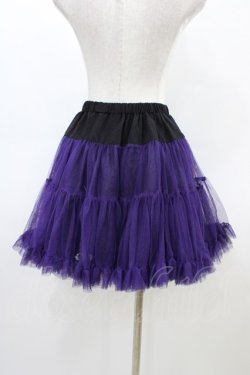 画像2: BPN / チュールパニエスカート  黒×紫 H-26-03-17-1035-GO-SK-KB-ZH