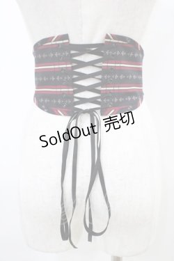 画像2: EXCENTRIQUE / オリジナルレジメンタル・コルセットベルト  ブラック H-26-03-17-1005-EL-ZA-KB-ZH