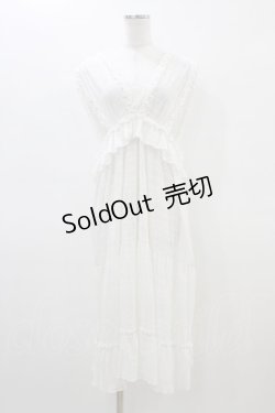 画像1: merry jenny / チュールフリルレイヤードワンピース  アイボリー H-26-03-17-1040-LO-OP-KB-ZH