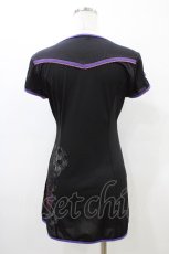 画像2: Ozz oneste / チャイナ刺繍半袖カットソー  黒 H-26-03-17-1044-OO-TO-AK-ZH (2)