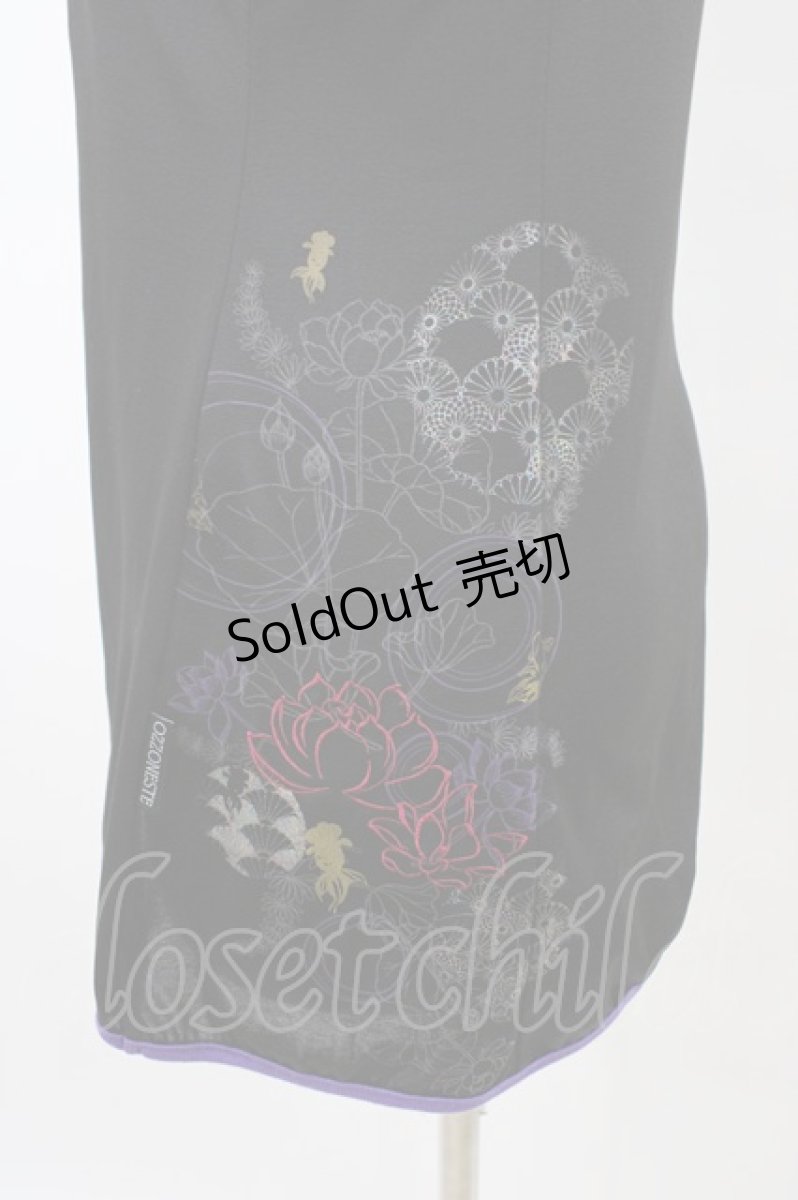 画像3: Ozz oneste / チャイナ刺繍半袖カットソー  黒 H-26-03-17-1044-OO-TO-AK-ZH (3)