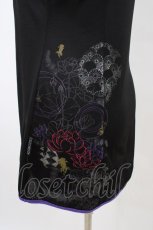 画像3: Ozz oneste / チャイナ刺繍半袖カットソー  黒 H-26-03-17-1044-OO-TO-AK-ZH (3)