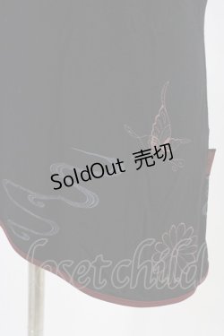 画像3: Ozz oneste / チャイナ刺繍半袖チュニック  黒×赤 H-26-03-17-1045-OO-TO-AK-ZH