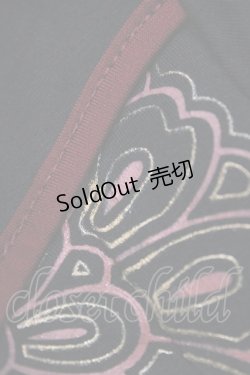 画像5: Ozz oneste / チャイナ刺繍半袖チュニック  黒×赤 H-26-03-17-1045-OO-TO-AK-ZH