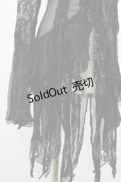 画像3: h.NAOTO / レースアップシースルーカーデ  黒 H-26-03-17-1047-HN-TO-AK-ZH