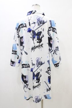 画像2: KINGLYMASK / リボンタイ付半袖カットソーシャツ  ホワイト H-26-03-17-1051-PU-BL-KB-ZH