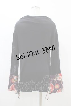 画像2: gouk / サイドギャザーカーディガン  黒 H-26-03-17-1053-GO-TO-KB-ZH