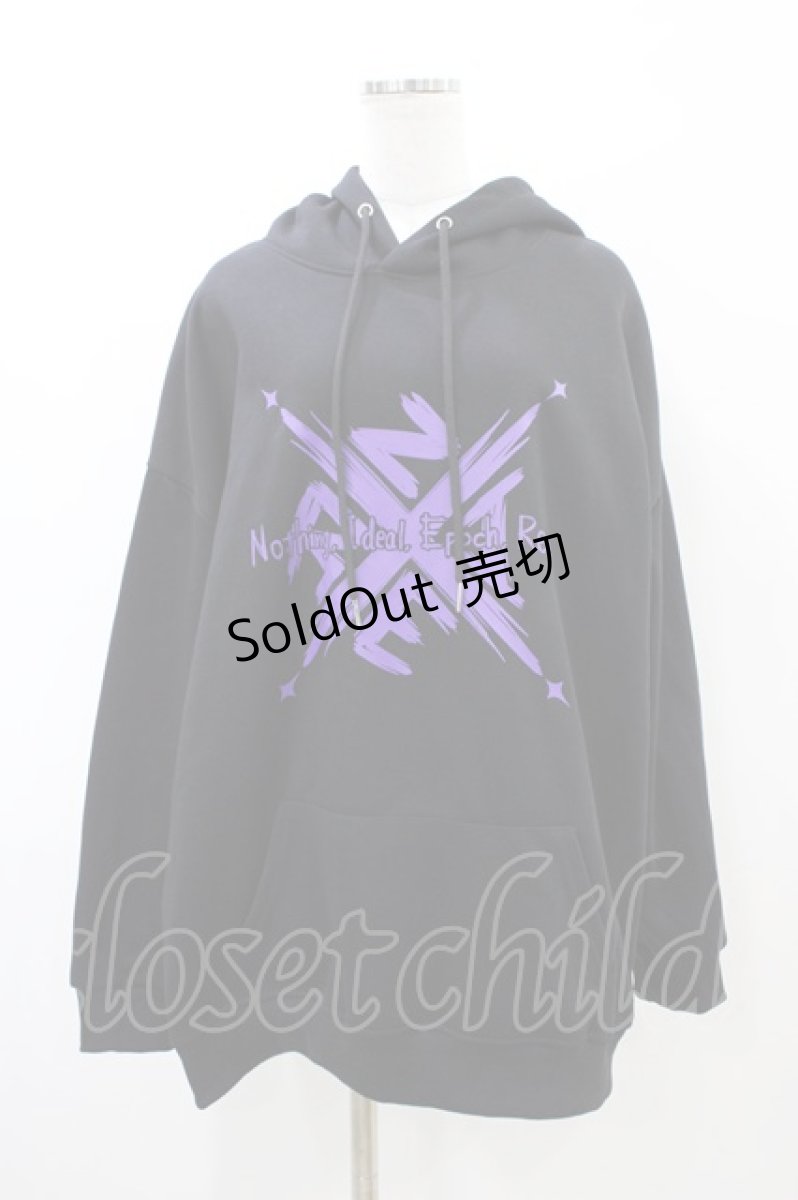 画像1: NieR Clothing / プリントプルパーカー  黒 H-26-03-17-1055-PU-TO-AK-ZH (1)