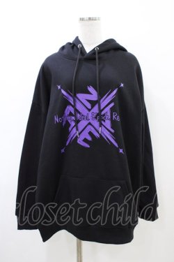 画像1: NieR Clothing / プリントプルパーカー  黒 H-26-03-17-1055-PU-TO-AK-ZH