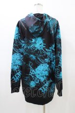 画像2: NieR Clothing / 総柄ZIPパーカー  黒 H-26-03-17-1056-PU-TO-KB-ZH (2)