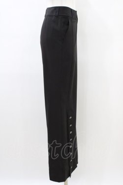 画像3: Moi-meme-Moitie / スリットロゴ釦パンツ 2 ブラック H-26-03-17-1008-MO-PA-KB-ZH