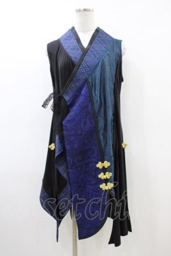 画像1: Qutie Frash / チャイナインナーチュニック  青 H-26-03-17-1010-QU-TO-AK-ZH