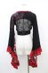 画像2: Qutie Frash / メッシュ着物袖トップス  黒×赤 H-26-03-17-1012-QU-TO-KB-ZH (2)