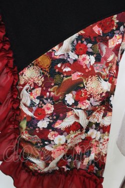 画像5: Qutie Frash / メッシュ着物袖トップス  黒×赤 H-26-03-17-1012-QU-TO-KB-ZH