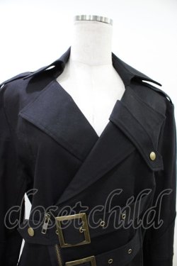 画像4: BPN FOR MEN / ダブルベルトZIPジャケット  ブラック H-26-03-17-1013-GO-JA-KB-ZH