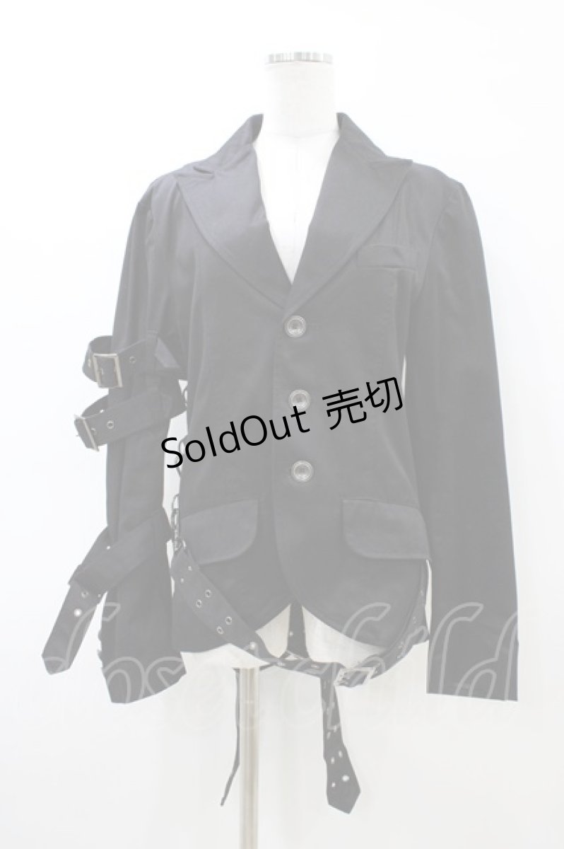 画像1: BPN FOR MEN / ベルトボンテージジャケット  ブラック H-26-03-17-1014-GO-JA-KB-ZH (1)