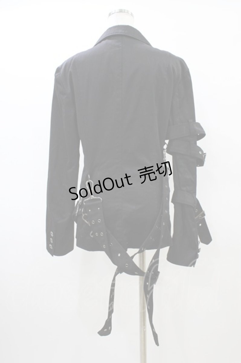 画像2: BPN FOR MEN / ベルトボンテージジャケット  ブラック H-26-03-17-1014-GO-JA-KB-ZH (2)
