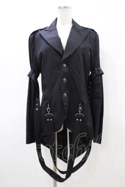 画像1: BPN FOR MEN / ベルトボンテージジャケット  ブラック H-26-03-17-1015-GO-JA-KB-ZH