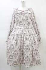 画像1: Melody BasKet / Rose Princessブラウスワンピース L ピンク H-26-03-17-1021-LO-OP-KB-ZH (1)