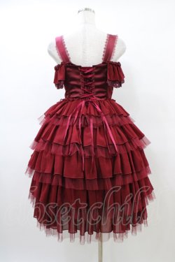 画像2: Vallee lys / ノネットジャンパースカート  ワイン H-26-03-17-1022-GO-OP-AK-ZH