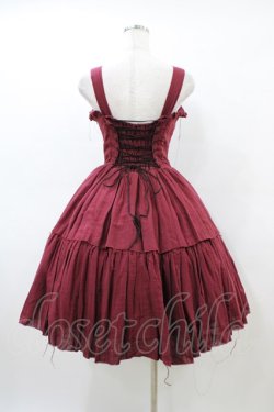 画像2: ATELIER PIERROT / Midnight Reverie gauzeジャンパースカート F ワイン H-26-03-17-1023-EL-OP-KB-ZH