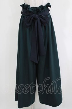 画像1: Qutie Frash / ハイウエストワイドパンツ  グリーン H-26-03-18-024-QU-PA-KB-ZH