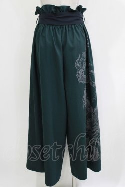 画像3: Qutie Frash / ハイウエストワイドパンツ  グリーン H-26-03-18-024-QU-PA-KB-ZH