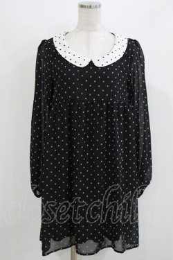 画像1: WORLD WIDE LOVE！(Rydia) / 配色スターワンピース  黒×白 H-26-03-18-032-PU-OP-KB-ZH