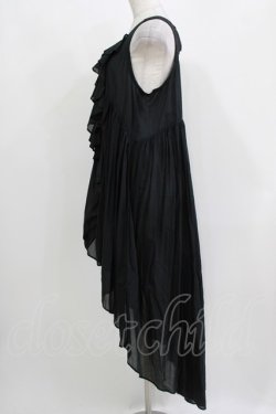 画像2: Na+H / フロントZIPフィッシュテールロングワンピース  黒 H-26-03-18-033-PU-OP-KB-ZH
