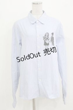 画像1: MILKBOY / ヘンゼルAndグレーテルシャツ  ストライプ(サックス) H-26-03-18-038-MB-BL-KB-ZH