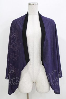 画像1: Qutie Frash / ポンチョカーデ  パープル H-26-03-18-040-QU-TO-KB-ZH